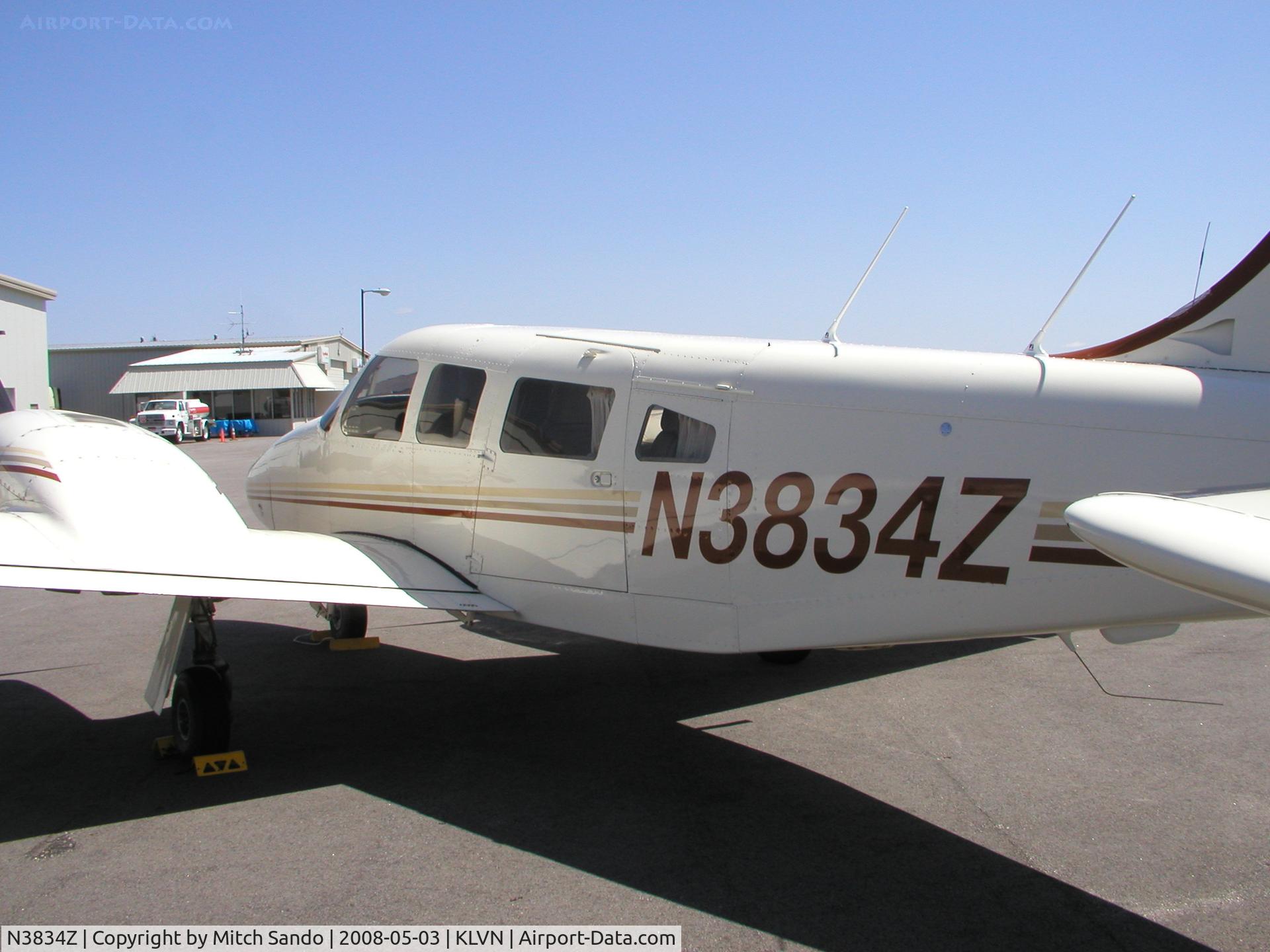 N3834Z, 1978 Piper PA-34-200T C/N 34-7870225, Parked on the ramp at Airlake.