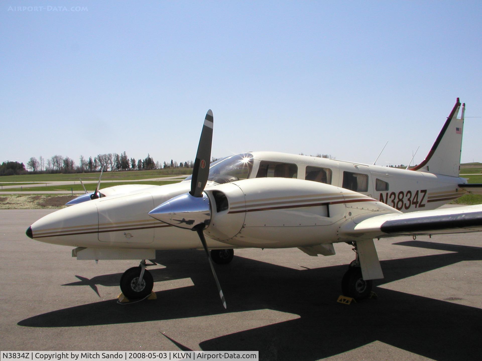 N3834Z, 1978 Piper PA-34-200T C/N 34-7870225, Parked on the ramp at Airlake.