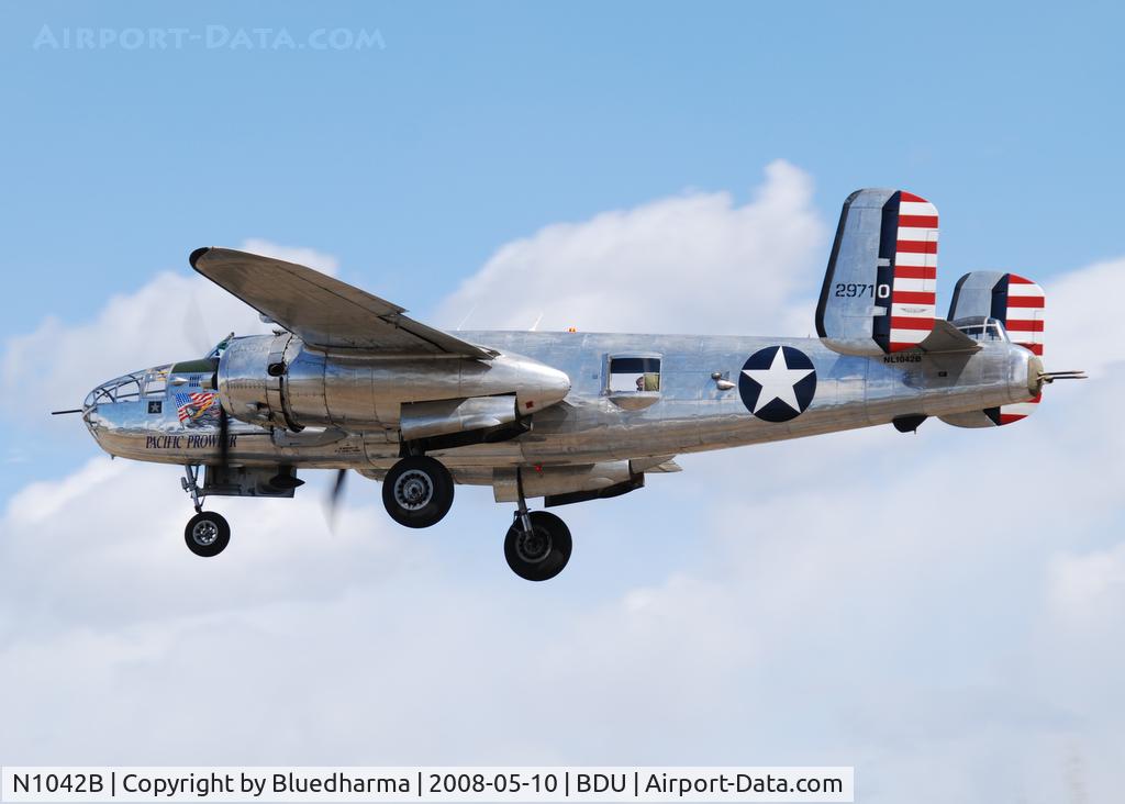 N1042B, 1944 North American B-25N Mitchell C/N 108-35148, Pacific Prowler Takeoff (Boulder Open House 2008)