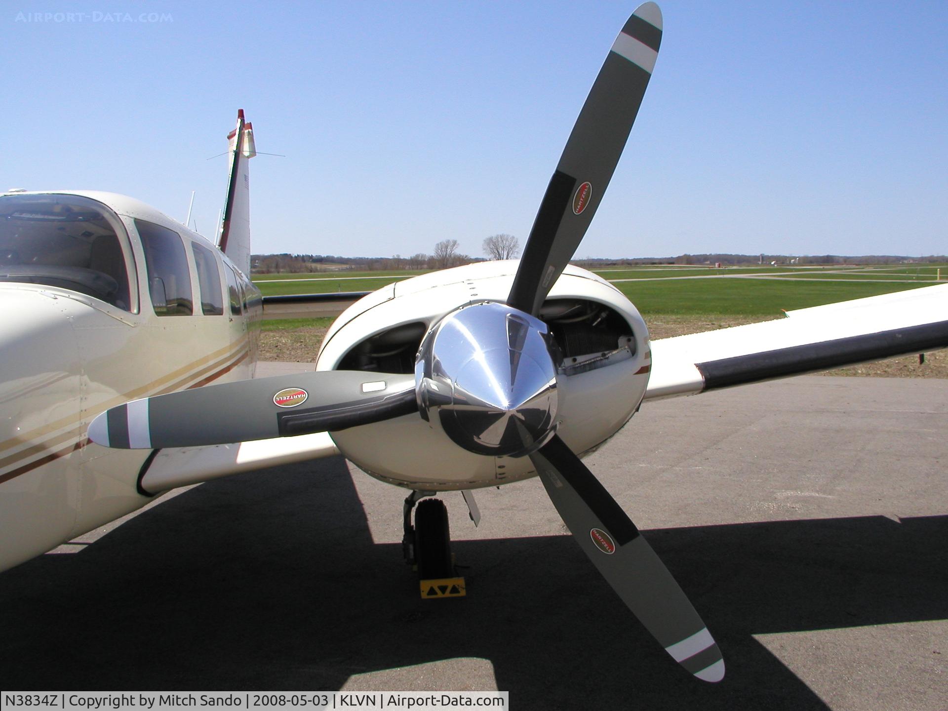 N3834Z, 1978 Piper PA-34-200T C/N 34-7870225, Parked on the ramp at Airlake.