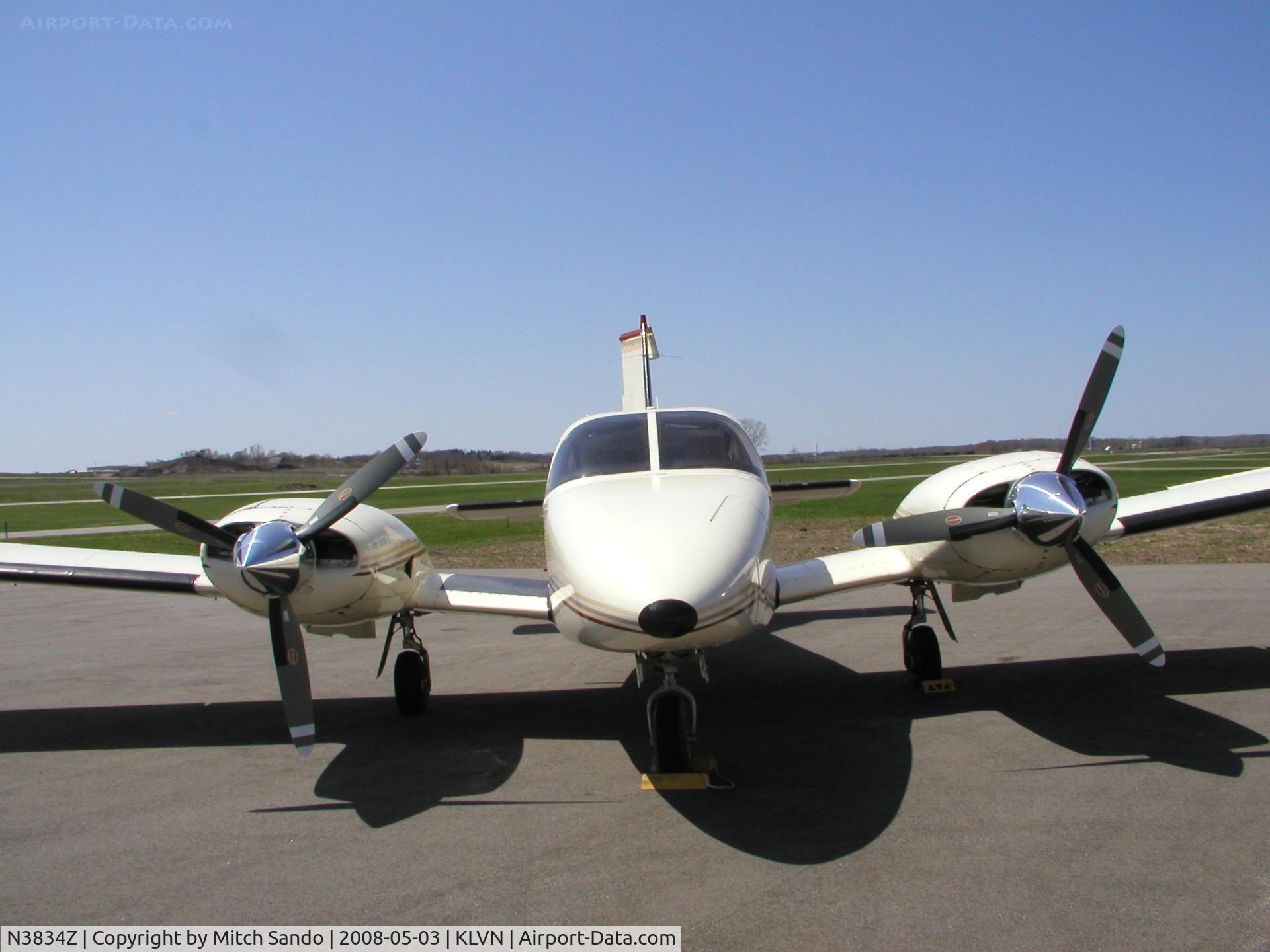 N3834Z, 1978 Piper PA-34-200T C/N 34-7870225, Parked on the ramp at Airlake.