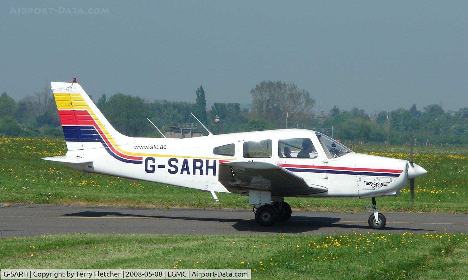 G-SARH, 1982 Piper PA-28-161 Cherokee Warrior II C/N 28-8216173, Piper visitor to Southend from Shoreham