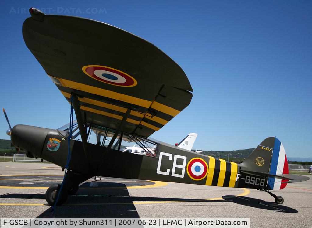 F-GSCB, Piper L-21B Super Cub C/N 18-4577, Displayed during LFMC Airshow 2007