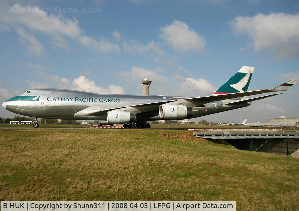 B-HUK, 1995 Boeing 747-467F/SCD C/N 27503, Rolling on taxiways parallels