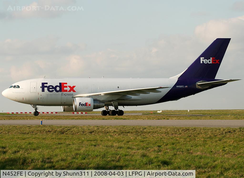 N452FE, 1984 Airbus A310-222 C/N 313, Rolling to the Cargo apron...