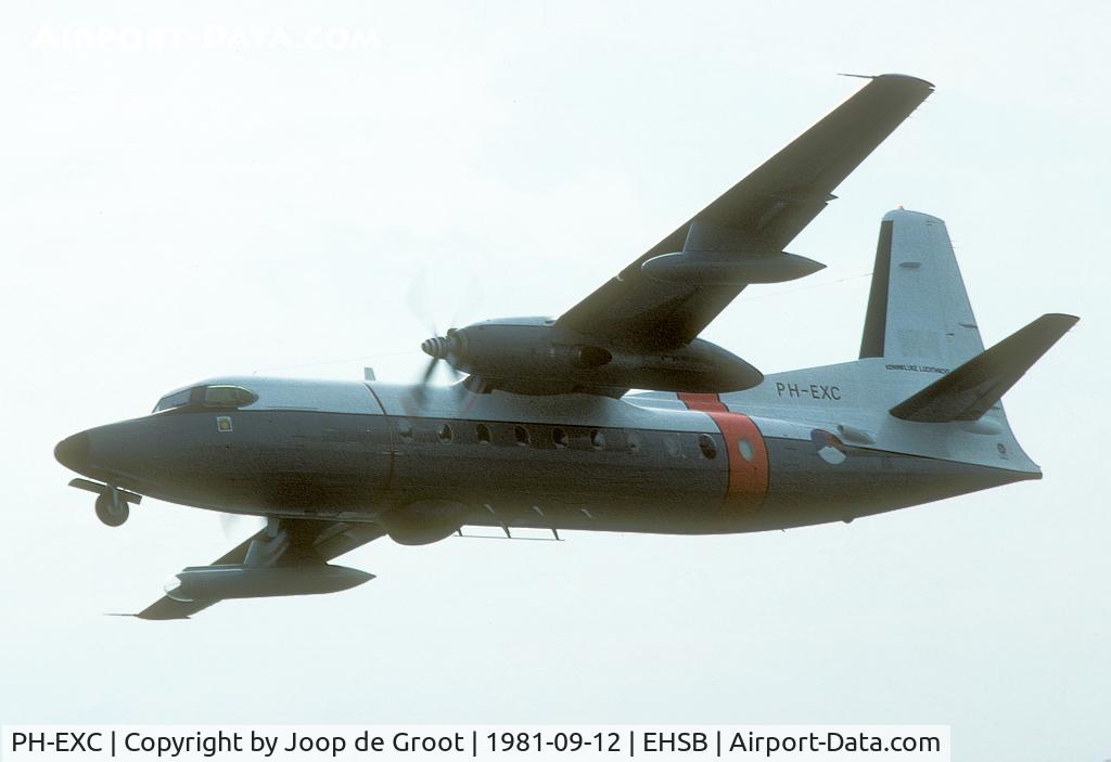 PH-EXC, 1981 Fokker F27-200MAR Friendship C/N 10612, Indeed not the best picture. It's the Maritime Friendship that was to be delivered as M-1 to the Netherlands AF in the Antilles. In 1981 it still had its civilian test registration. This aircraft was sold in 2002 and has been scrapped since.