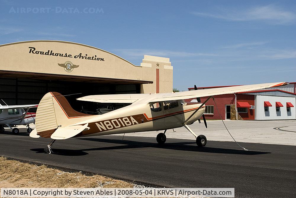 N8018A, 1952 Cessna 170B C/N 20870, Beautiful old bird tied down at KRVS.