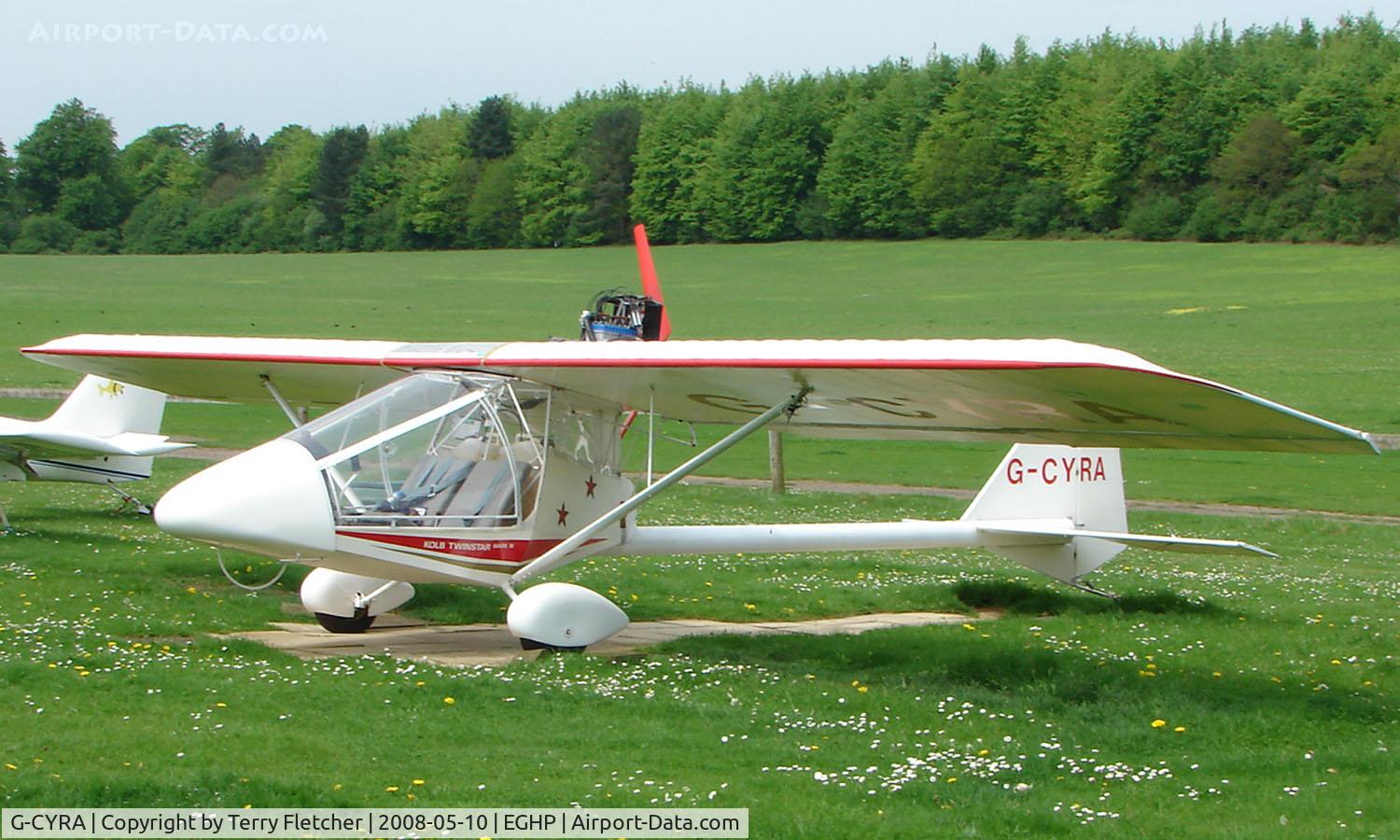 G-CYRA, 1994 Kolb Twinstar Mk III C/N PFA 205-12434, A very pleasant general Aviation day at Popham in rural UK