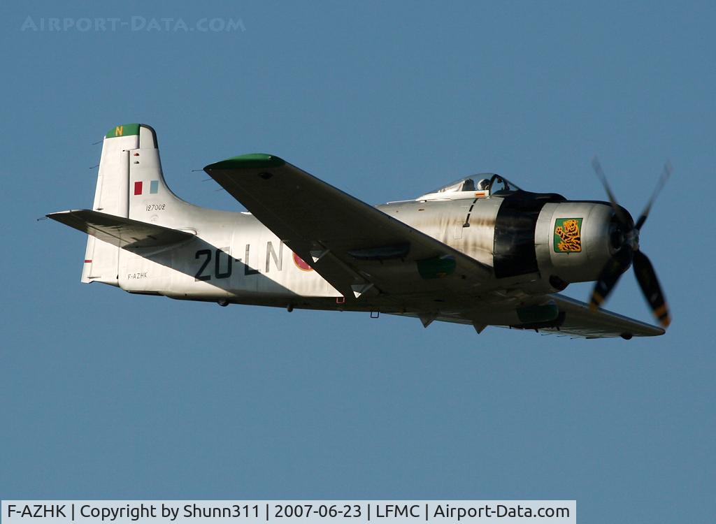 F-AZHK, Douglas AD-4N Skyraider C/N 7802, During demo flight on LFMC Airshow 2007
