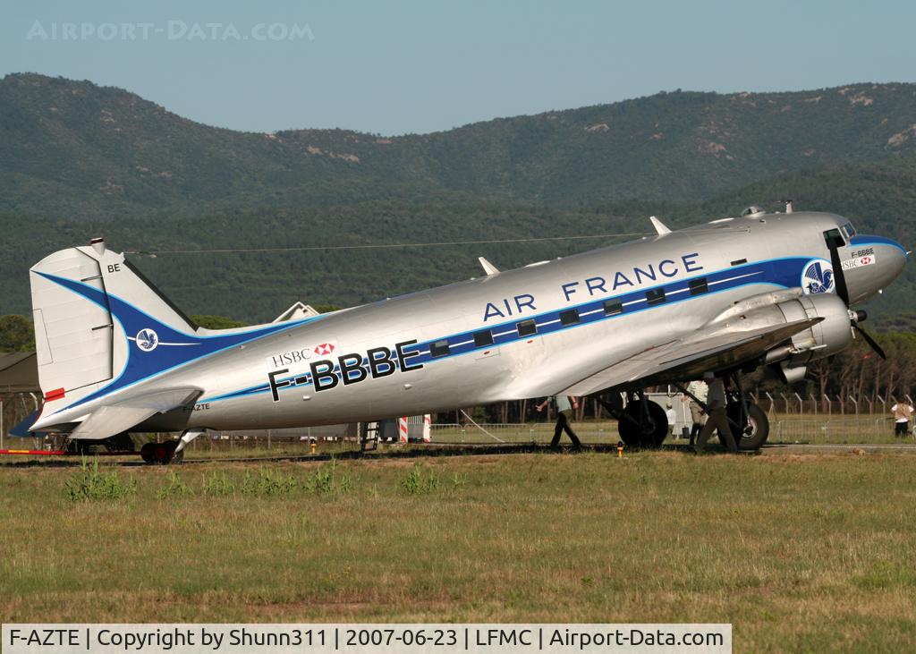 F-AZTE, 1943 Douglas C-47A-1-DL  Skytrain C/N 9172, In Air France retro c/s on right side with F-BBBE markings... Ready for demo flight.
