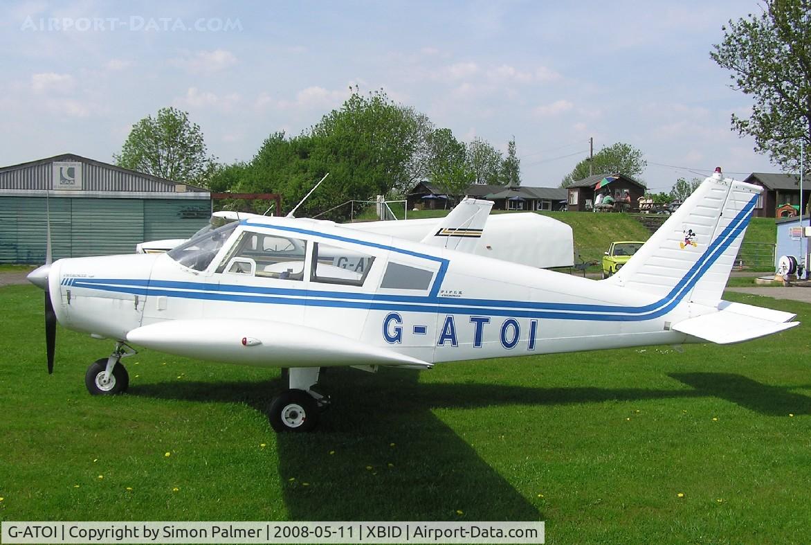 G-ATOI, 1966 Piper PA-28-140 Cherokee C/N 28-21556, Cherokee 140 at Bickmarsh airfield