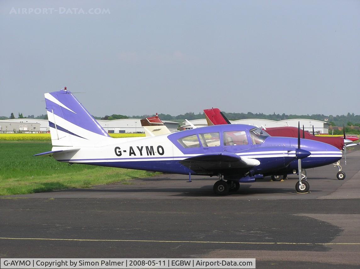G-AYMO, 1965 Piper PA-23-250 Aztec C/N 27-2995, Aztec parked at Wellesbourne