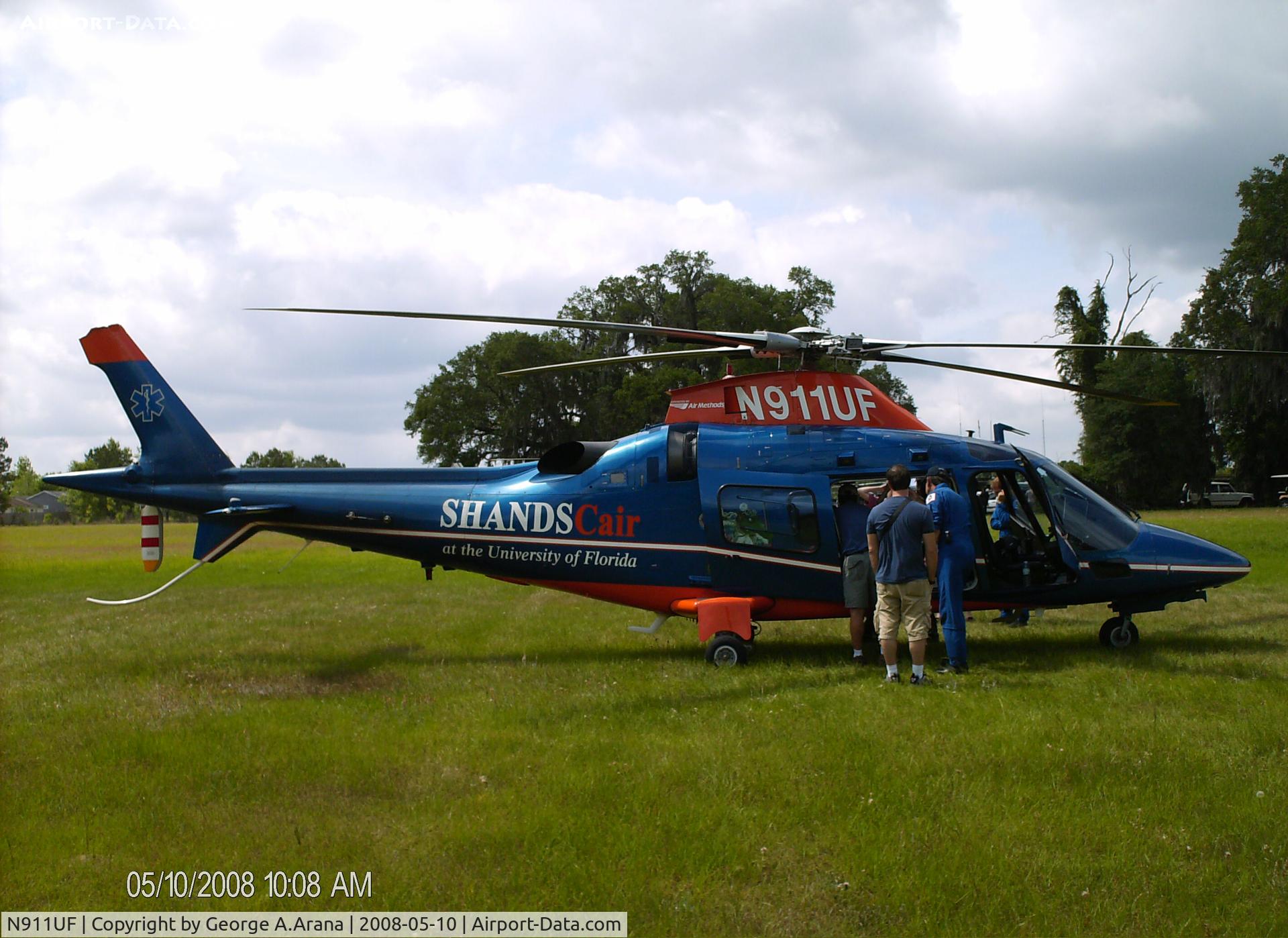 N911UF, 2004 Agusta A-109E C/N 11604, Static display at the Santa Fe Community College in Gainesville