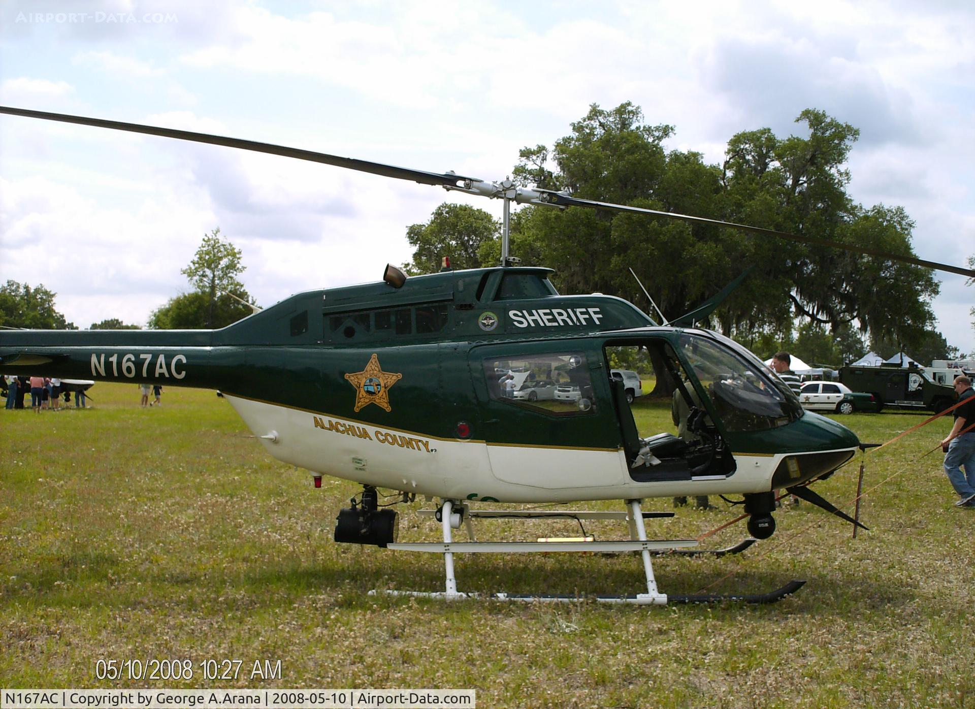 N167AC, Bell OH-58A C/N 70-15620, Static display at the Santa Fe Community College in Gainesville