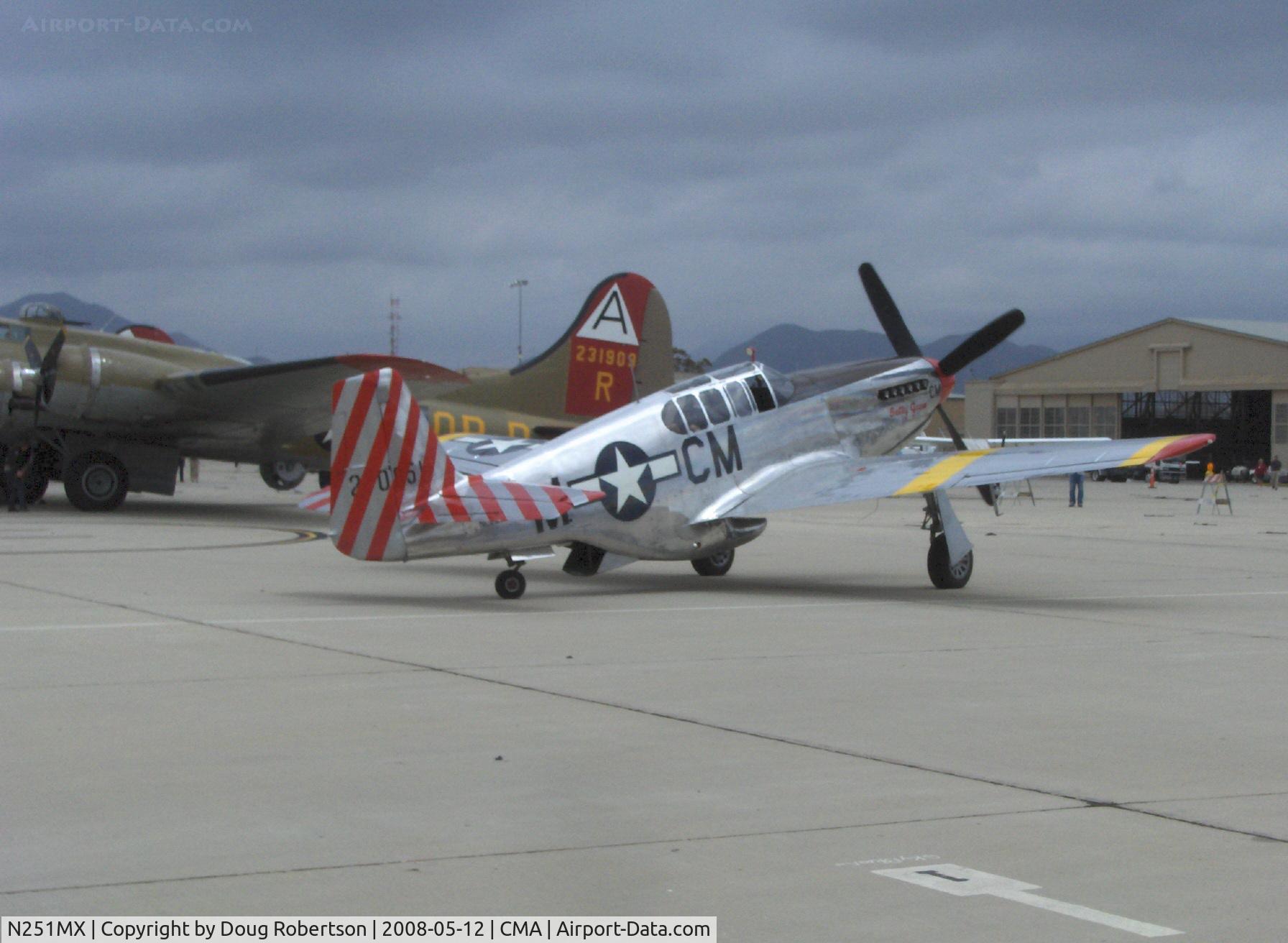 N251MX, 1943 North American P-51C-10 Mustang C/N 103-22730, 1943 North American TP-51C-10 MUSTANG as NL251MX 'Betty Jane', Packard LIBERTY/V-1650-3 1,380 Hp, modified for tandem dual control, Limited class, taxi