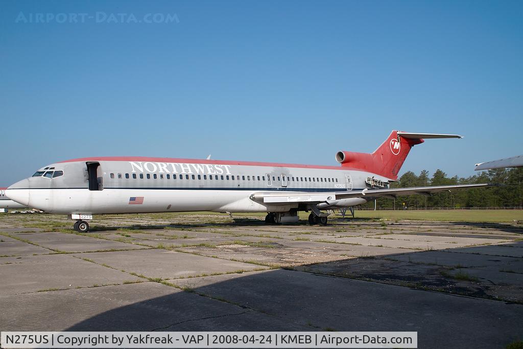 N275US, 1975 Boeing 727-251 C/N 21154, ex Northwest Boeing 727-200