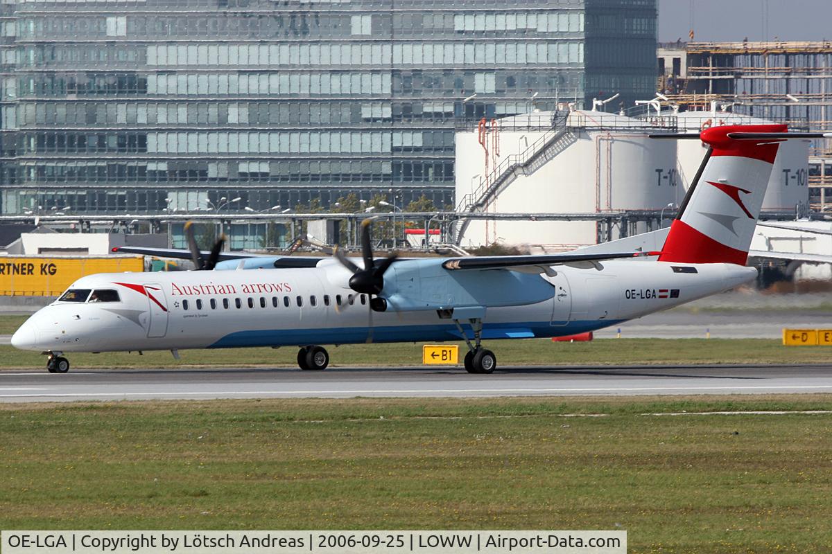 OE-LGA, 1999 De Havilland Canada DHC-8-402Q Dash 8 C/N 4014, RWY 34