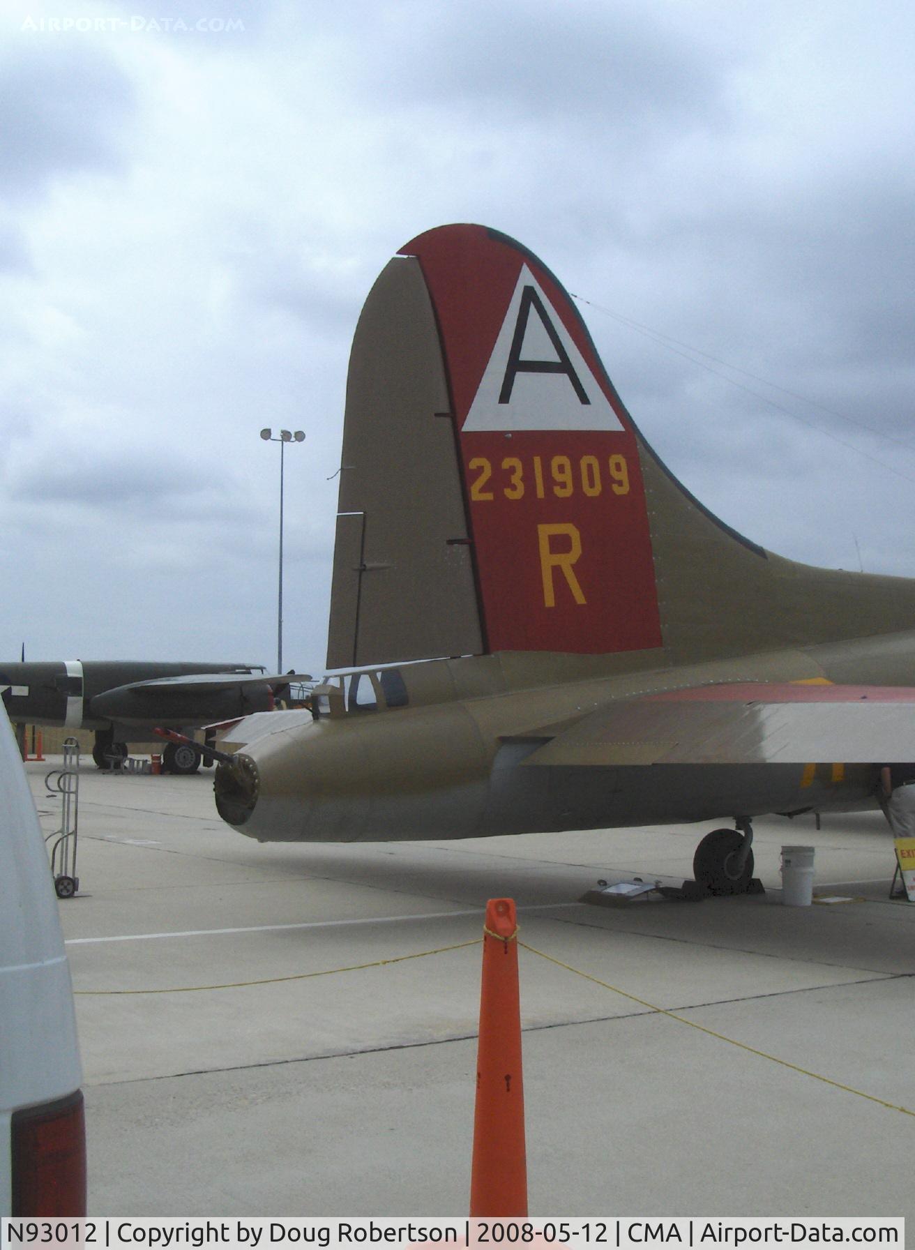 N93012, 1944 Boeing B-17G-30-BO Flying Fortress C/N 32264, 1944 Boeing B-17G FLYING FORTRESS 'NINE O NINE', four Turbocharged Wright Cyclone R-1820-97 1,200 Hp each, Limited/Experimental class, tail