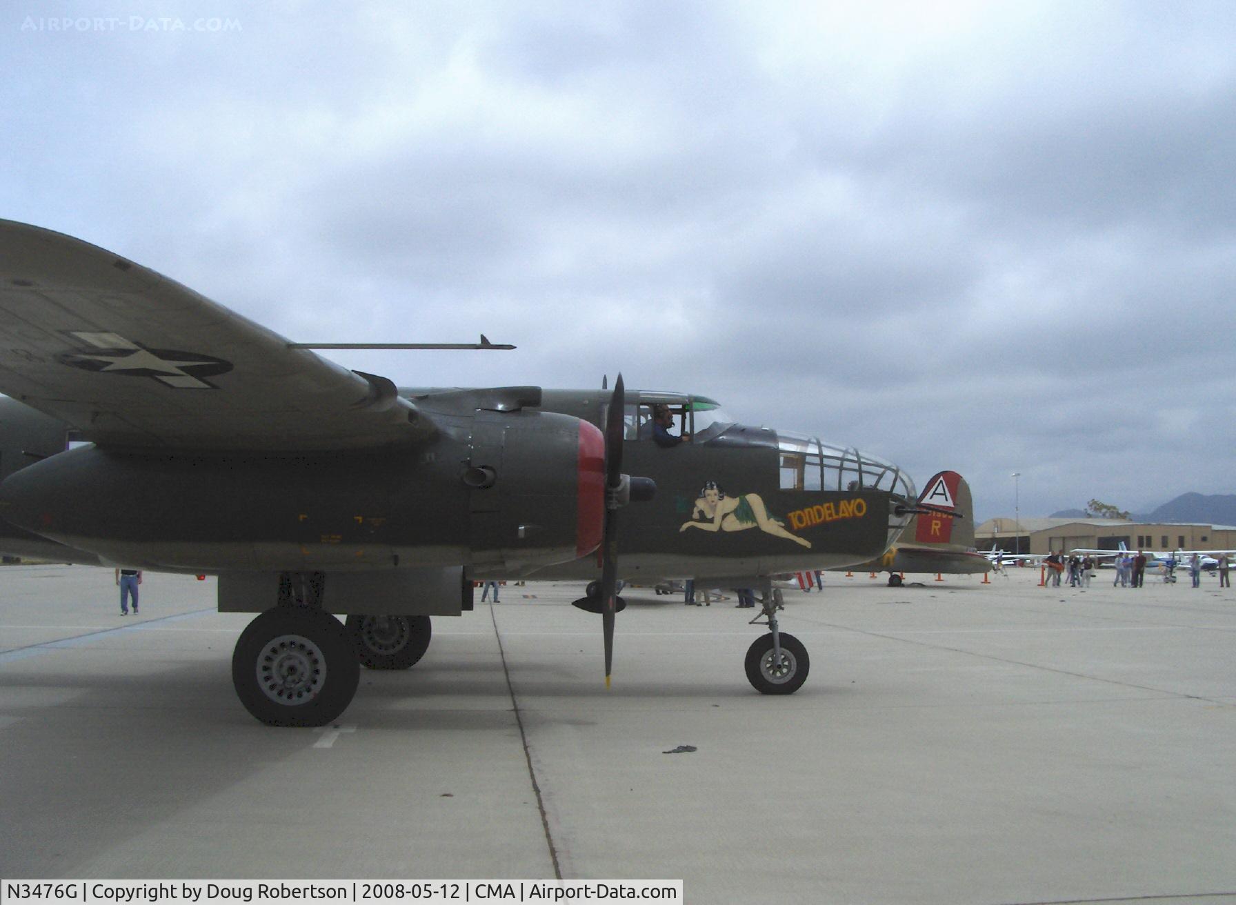 N3476G, 1944 North American B-25J Mitchell C/N 108-33257, 1944 North American B-25N MITCHELL 'Tondelayo' as NL3476G, two Wright Cyclone R-2600s 1,700 Hp each, Limited class, taxi