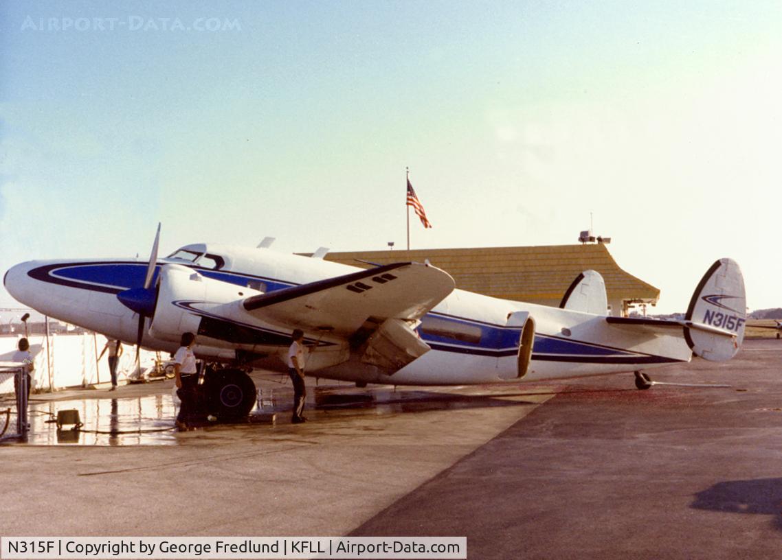 N315F, 1943 Lockheed 18-56 Lodestar C/N 2333, Taken at Business Air Center Wash Rack in the 1980's