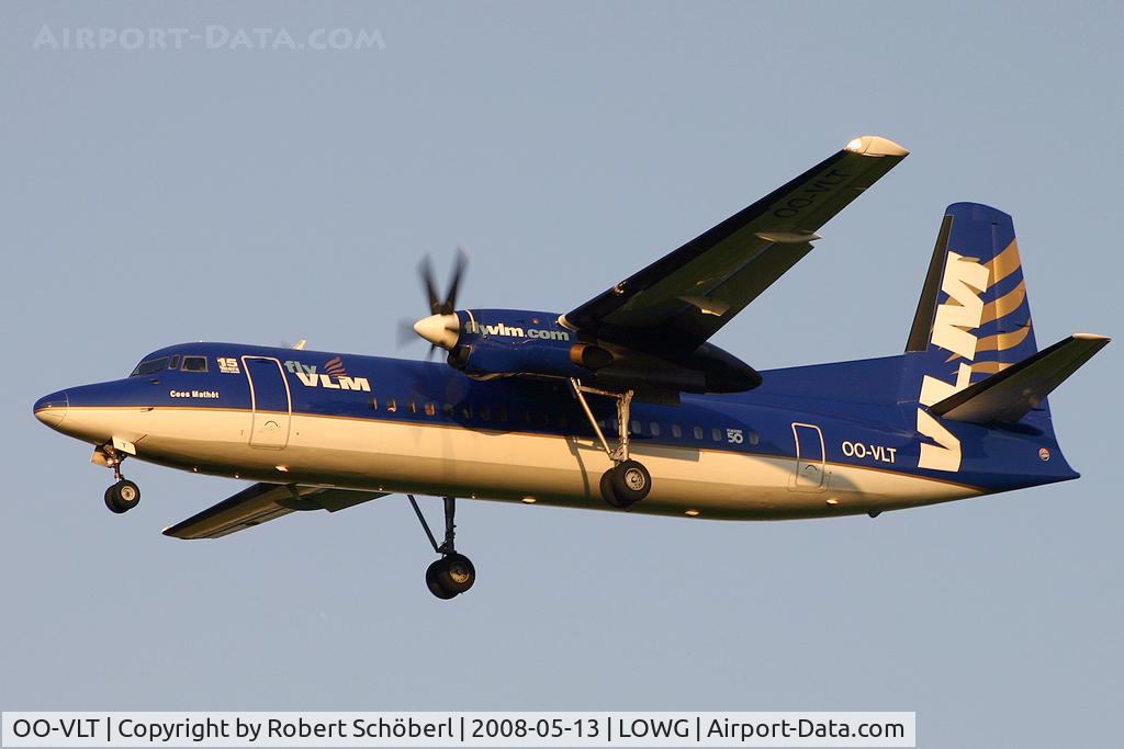 OO-VLT, 1991 Fokker 50 C/N 20237, Arriving from ANR/EBAW