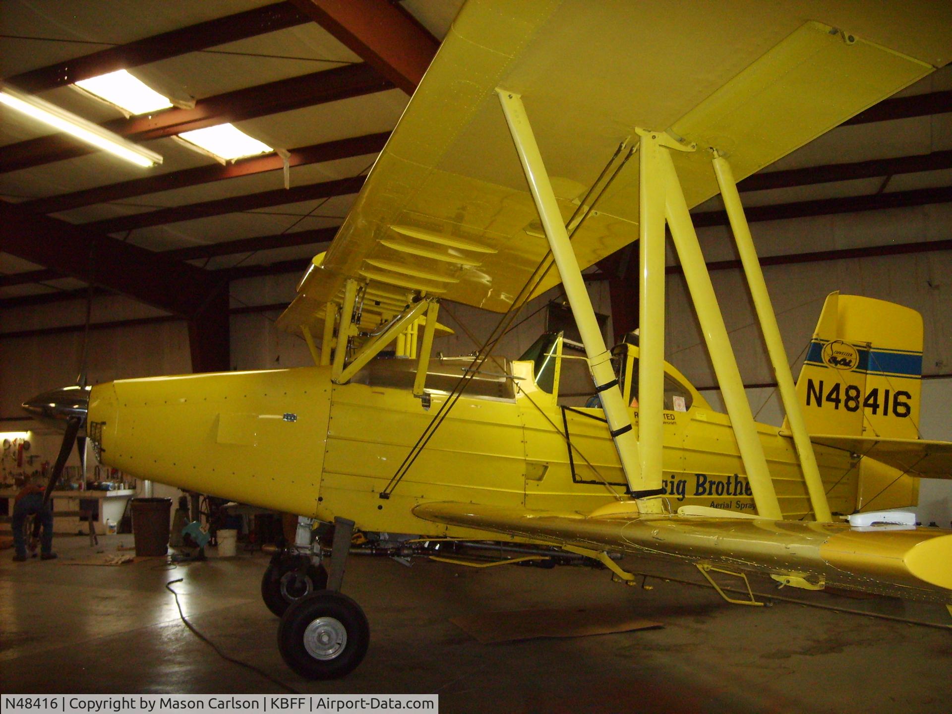 N48416, 1976 Grumman-Schweizer G-164B C/N 22B, schweizer ag cat with garrett conversion