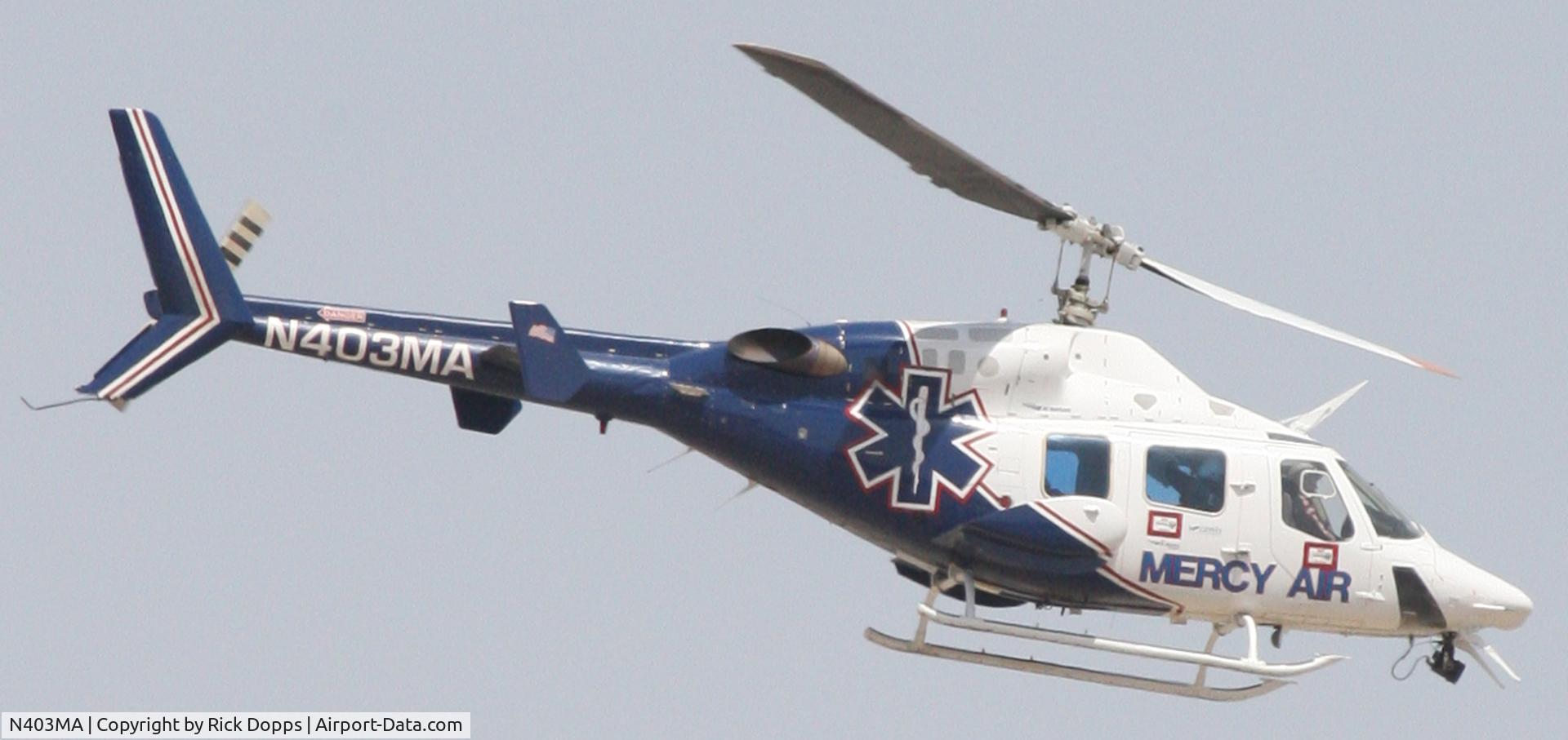 N403MA, Bell 222U C/N 47516, Flying over Cal. City, CA