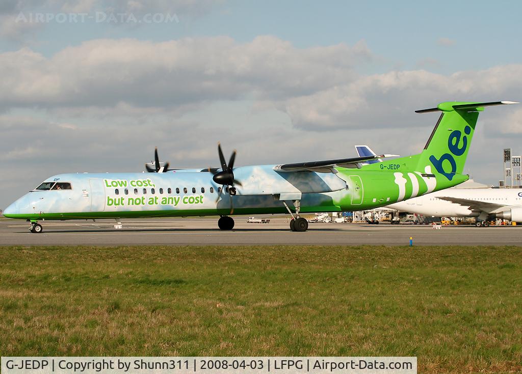 G-JEDP, 2003 De Havilland Canada DHC-8-402Q Dash 8 C/N 4085, Leaving its gate for a new flight to UK... So nice c/s :-)