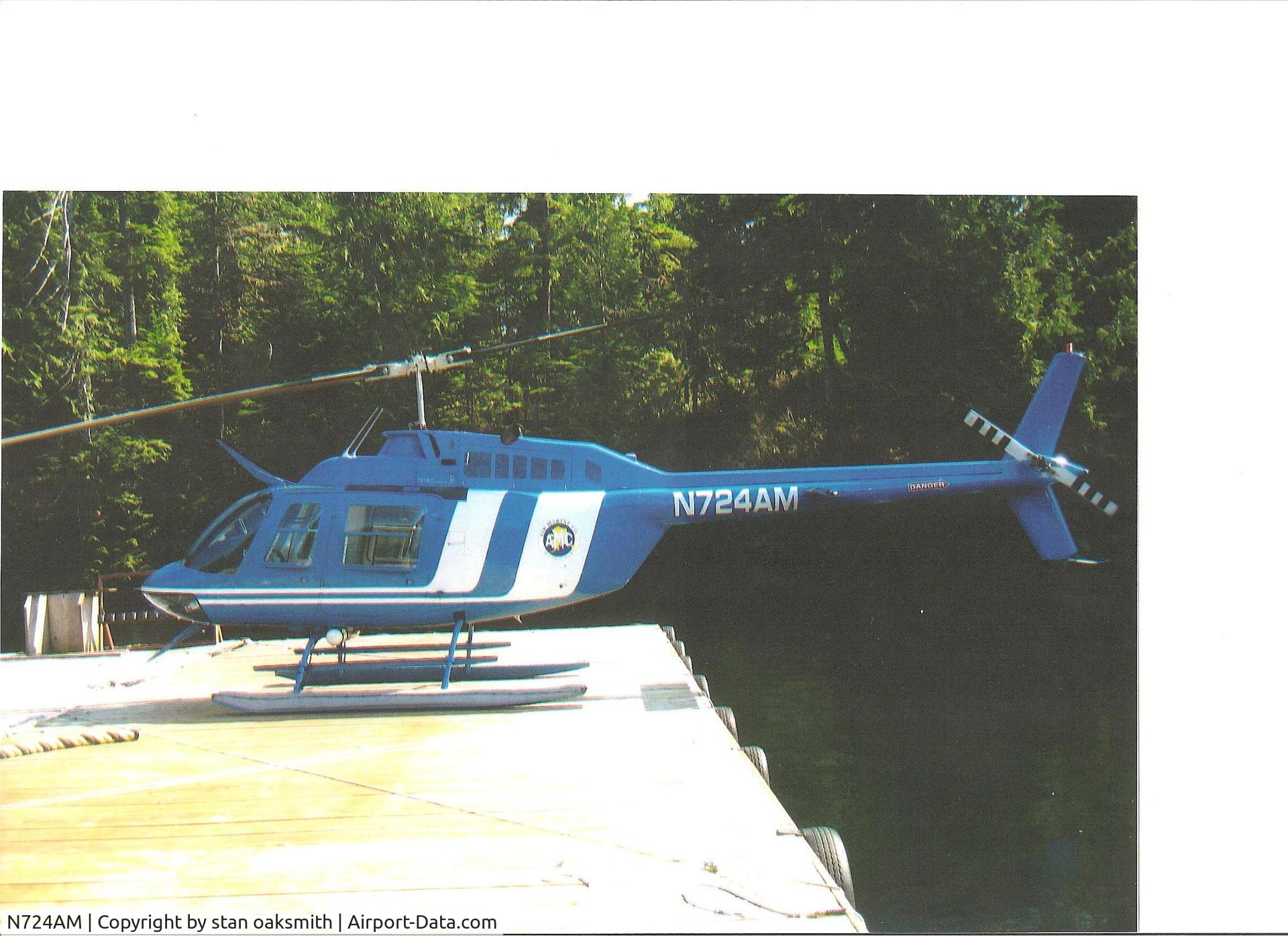 N724AM, 1975 Bell 206B C/N 1572, at clover bay