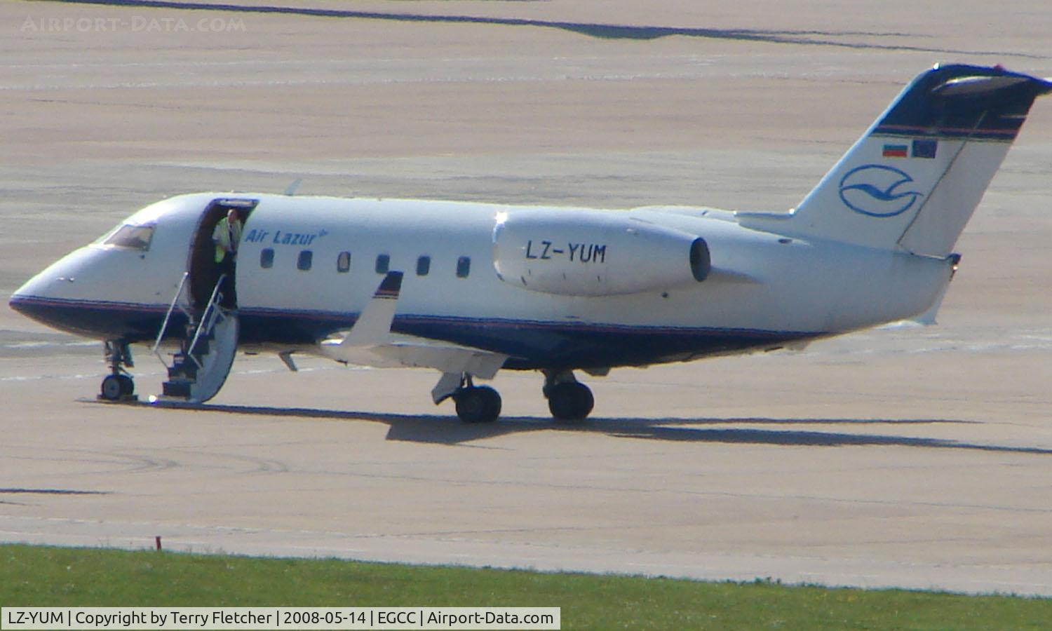 LZ-YUM, 1983 Canadair Challenger 600S (CL-600-1A11) C/N 1085, The UEFA Cup Final (Soccer) in Manchester UK attracted a number of Airliners and Bizjet visitors