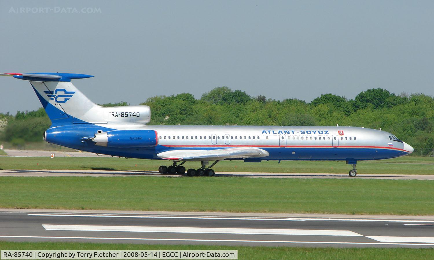 RA-85740, 1991 Tupolev Tu-154M C/N 91A895, The UEFA Cup Final (Soccer) in Manchester UK attracted a number of Airliners and Bizjet visitors