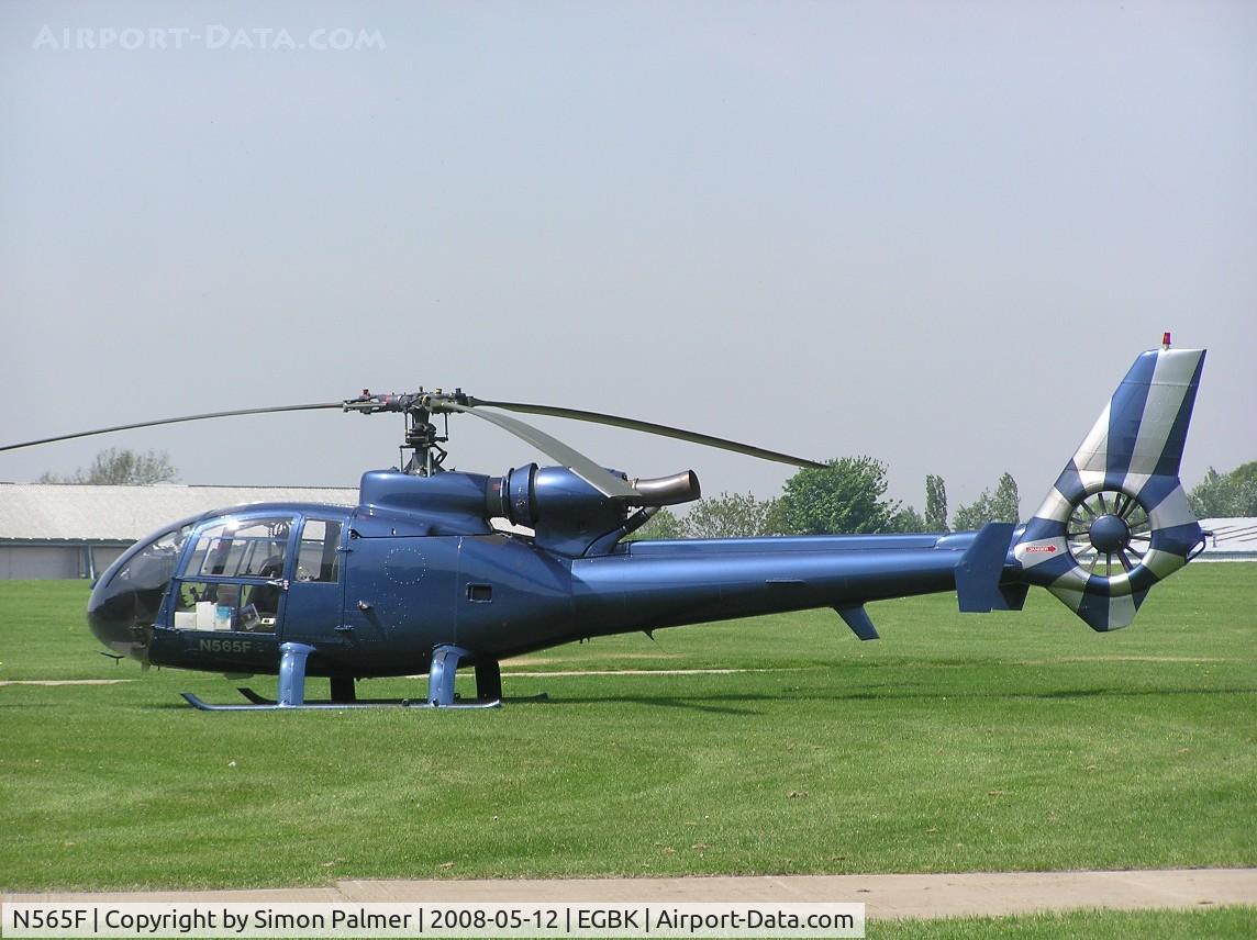 N565F, 1974 Aérospatiale SA-341G Gazelle C/N 1182, Gazelle visiting Sywell