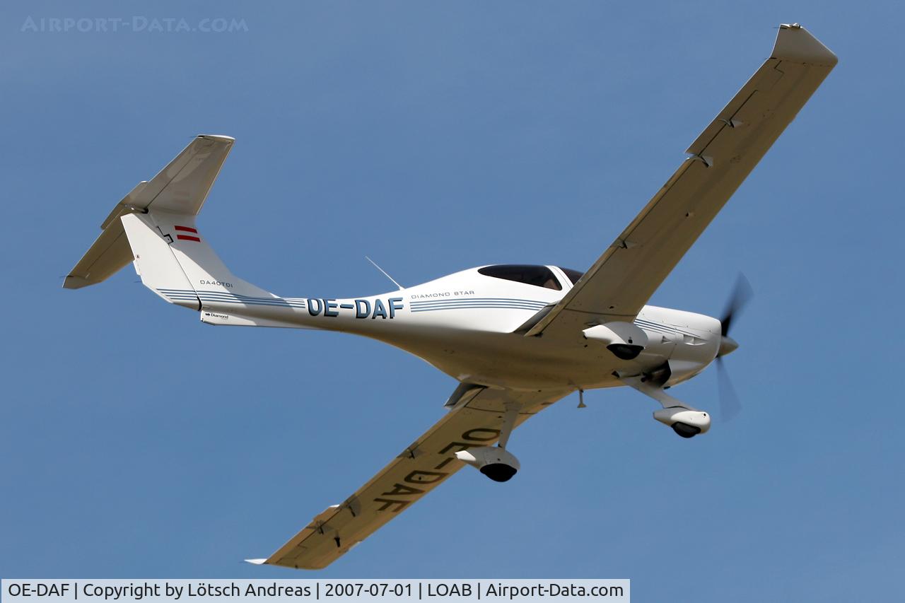 OE-DAF, Diamond DA-40D Diamond Star C/N D4.129, used by Diamond Aircraft