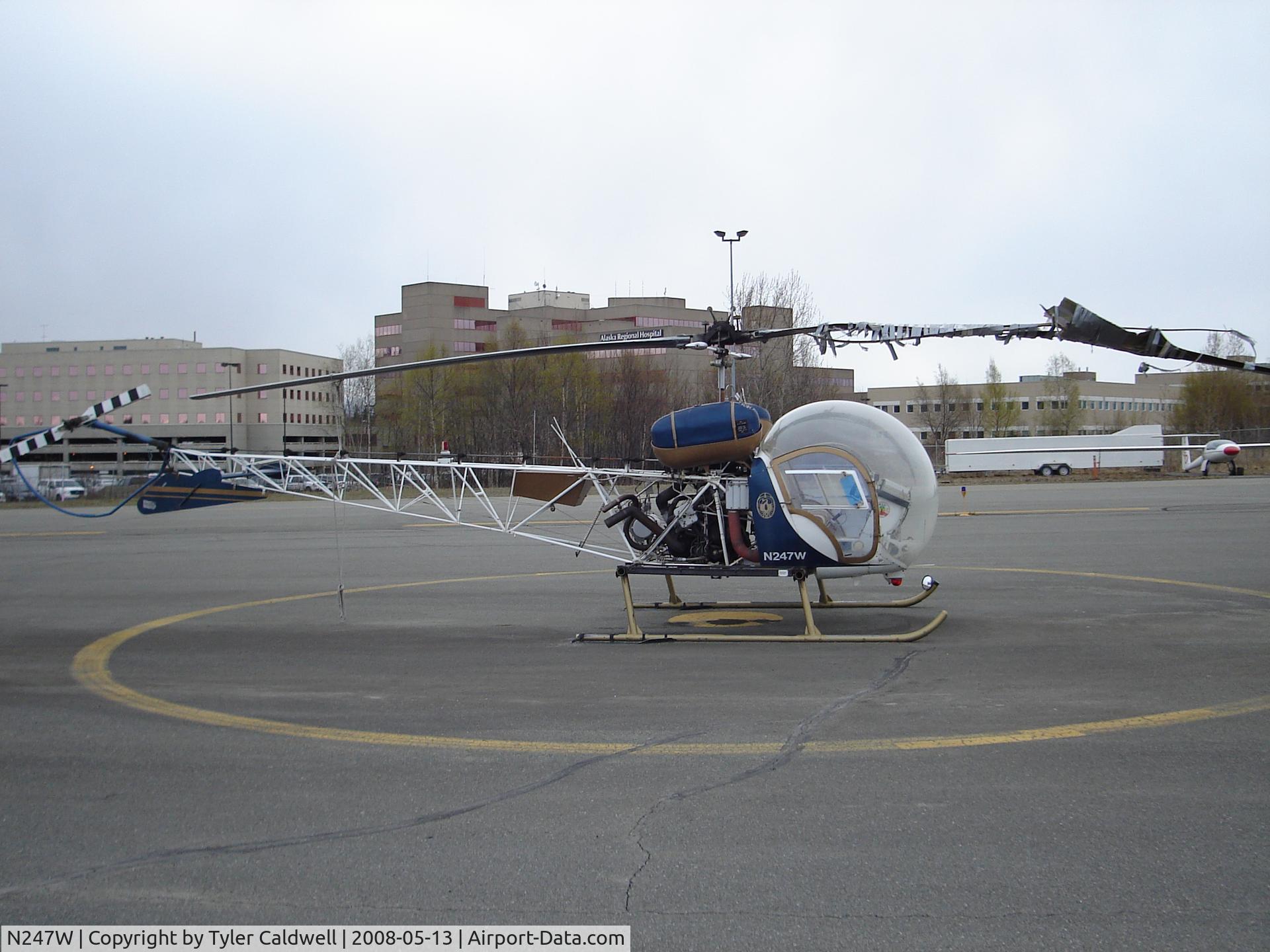 N247W, 1968 Bell 47G-3B-2 C/N 6683, Merrill Field, Anchorage Alaska