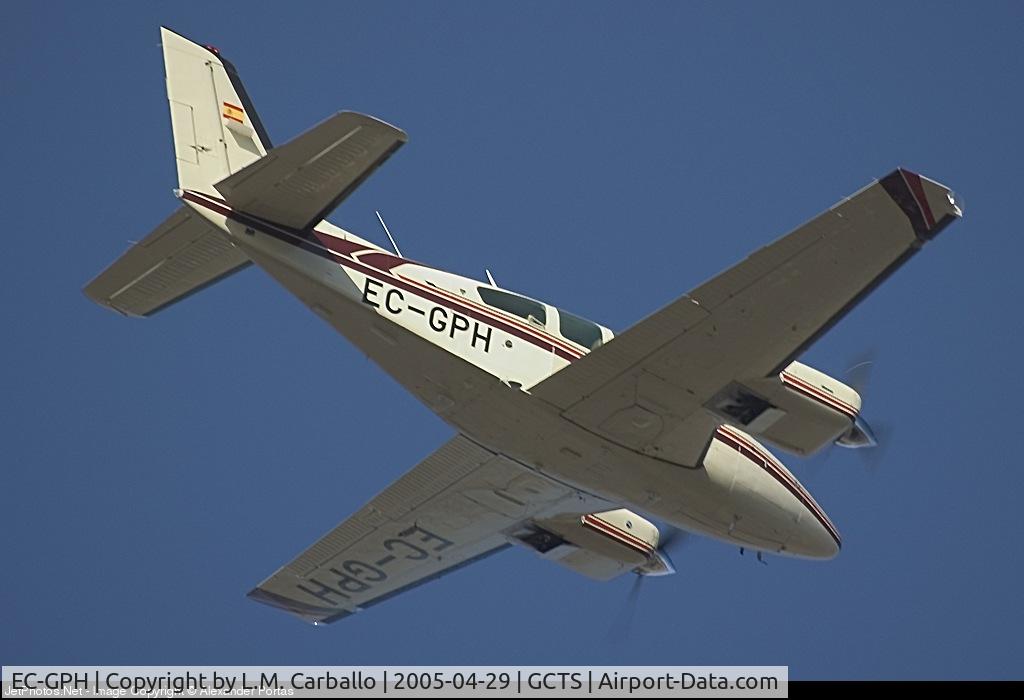 EC-GPH, 1981 Beech E-55 Baron C/N TE-1188, n38287 new tail number. Now at the Canay Islands