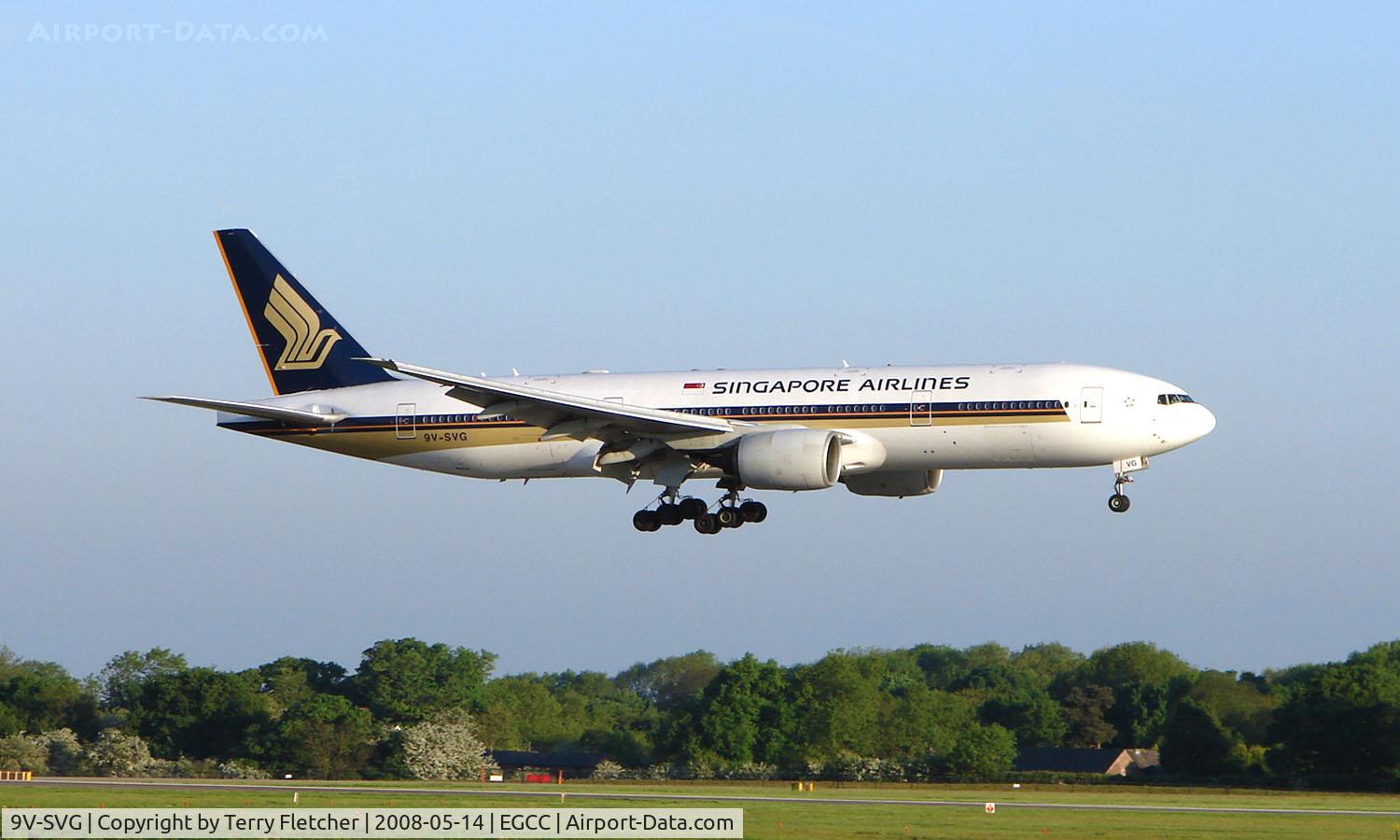 9V-SVG, 2002 Boeing 777-212/ER C/N 30872, Some of the typical traffic that can be seen at Manchester (Ringway)  International