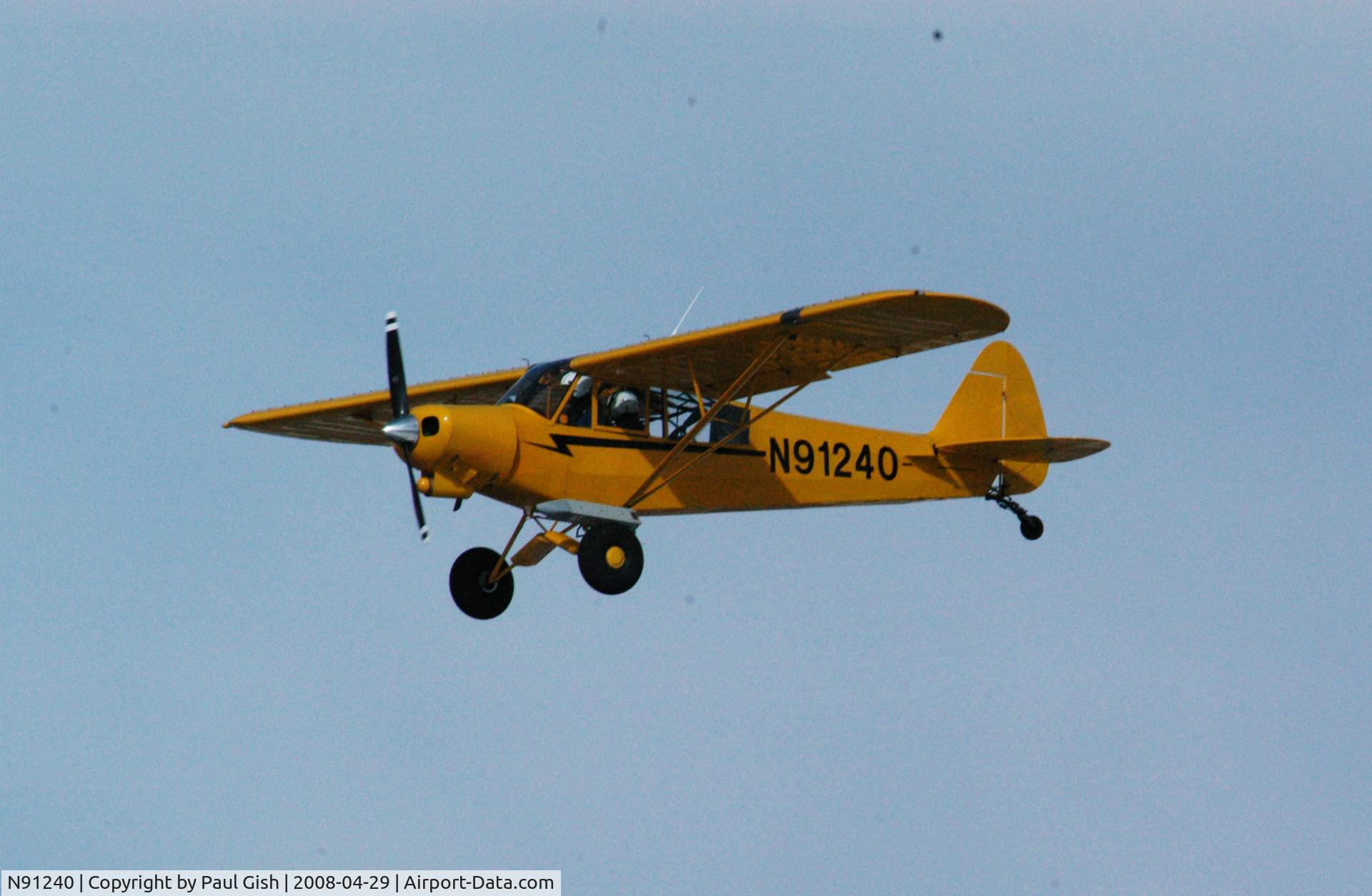 N91240, 1982 Piper PA-18-150 Super Cub C/N 18-8209006, In-flight over North Park ranches