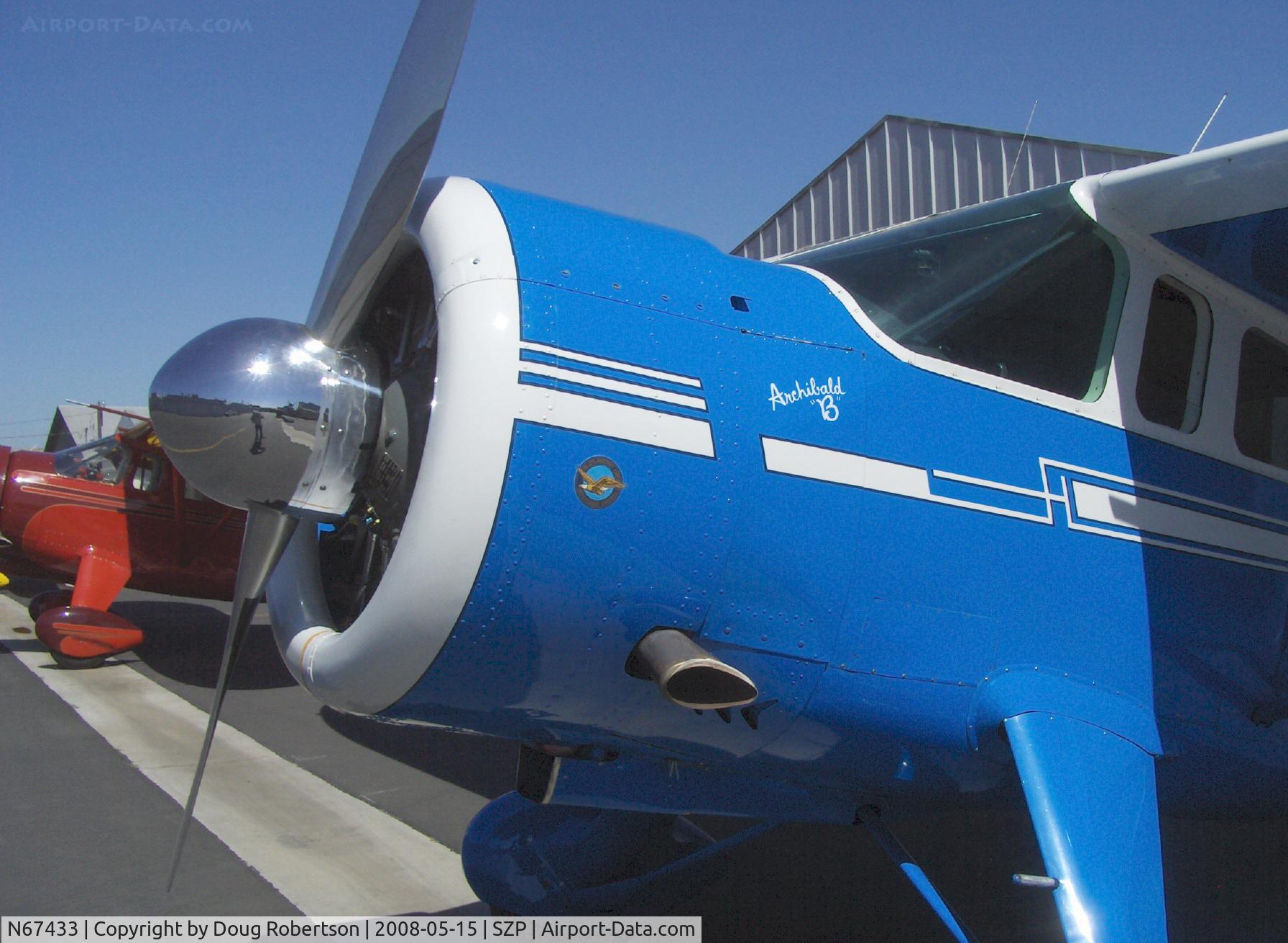 N67433, 1942 Howard Aircraft DGA-15P C/N 563, 1942 Howard DGA-15P, P&W R-985 Wasp Jr. 450 Hp, Archibald 'B', cowl