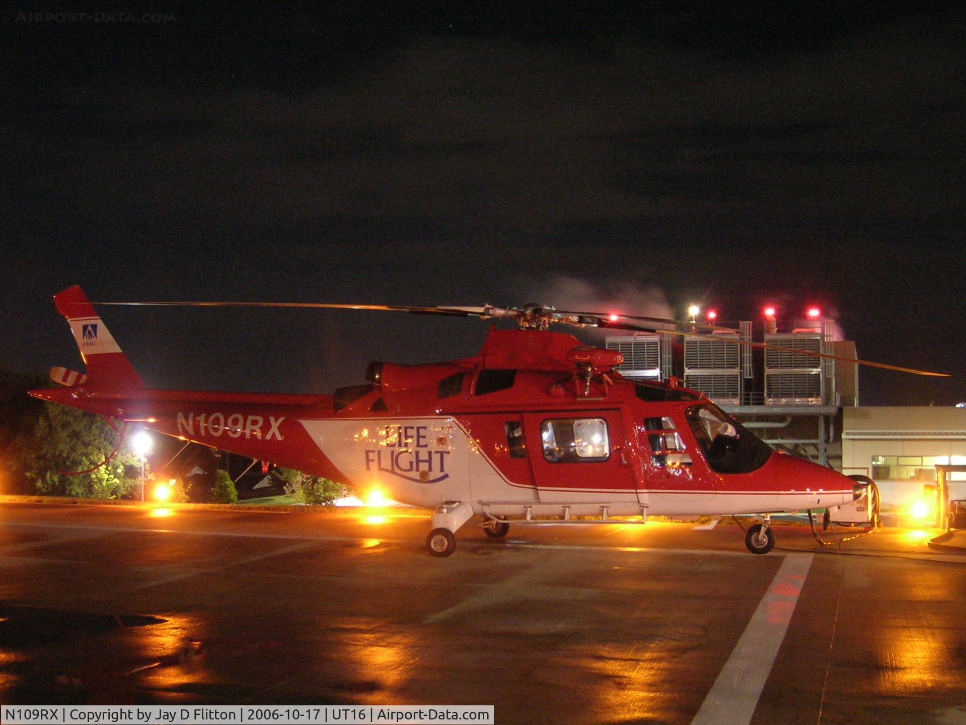 N109RX, 1993 Agusta- A-109K-2 C/N 10016, Pre-flighted and ready to go at David O. McKay Hospital Center.