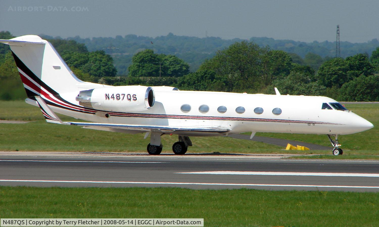 N487QS, 1996 Gulfstream Aerospace G-IV C/N 1287, Some of the typical traffic that can be seen at Manchester (Ringway)  International