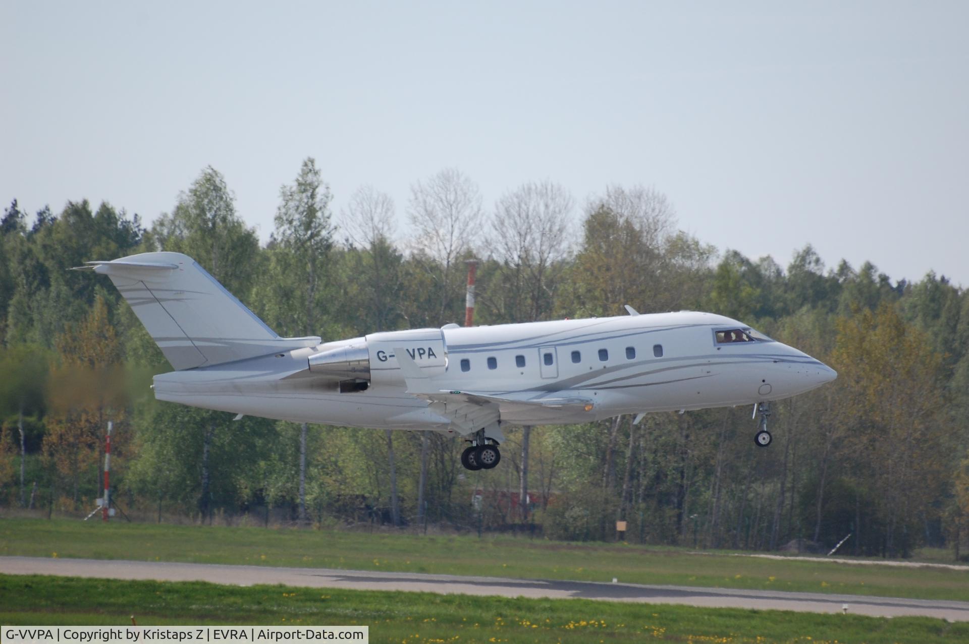 G-VVPA, 2005 Bombardier Challenger 604 (CL-600-2B16) C/N 5612, Seen at Riga international airport in may 2008.