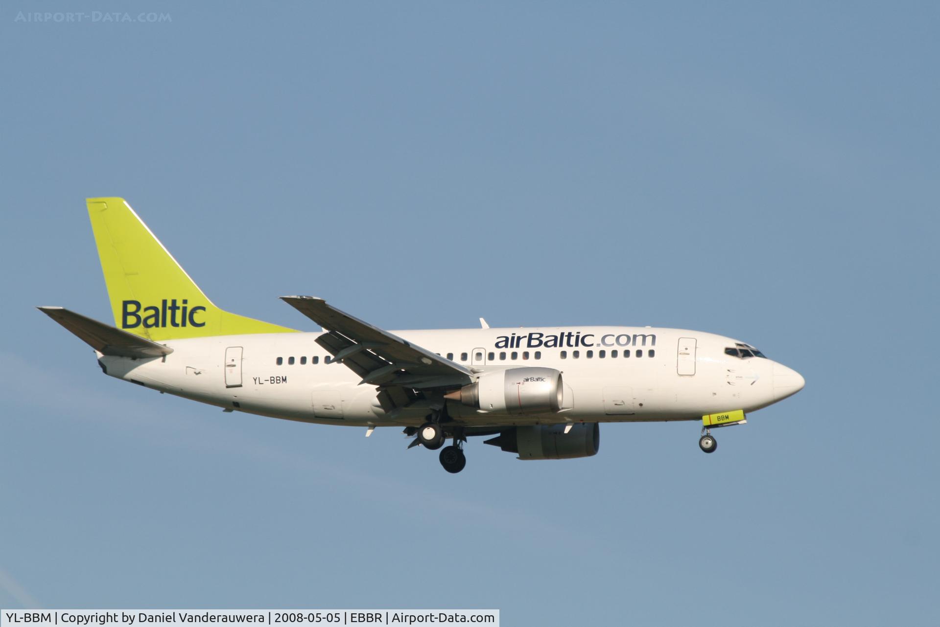 YL-BBM, 1992 Boeing 737-522 C/N 26680, arrival of flight BT601 to rwy 02