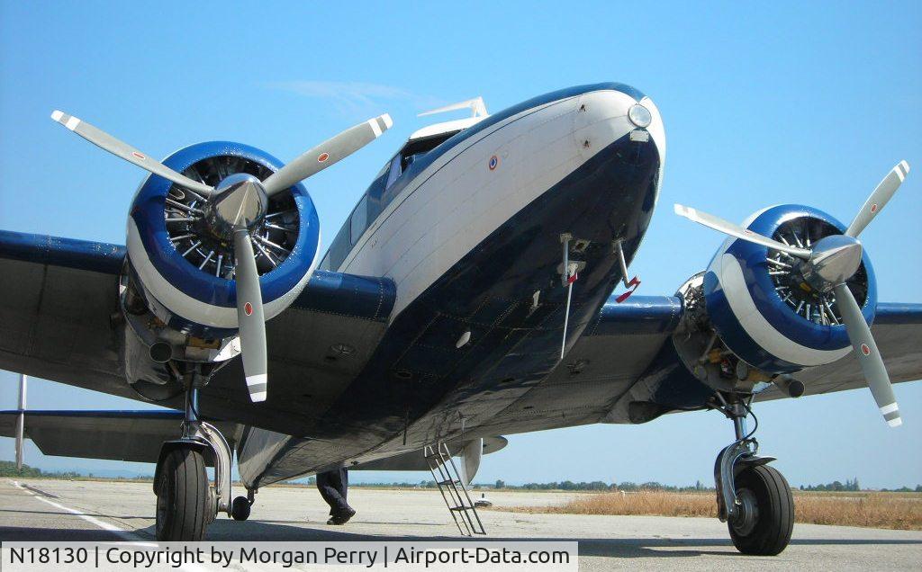 N18130, 1937 Lockheed 12A Electra Junior C/N 1226, 1226 in Valence, France