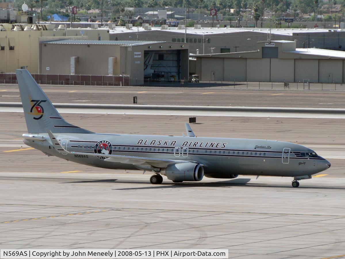 N569AS, 2007 Boeing 737-890 C/N 35184, Alaska Air's 75th Anniversary color scheme
