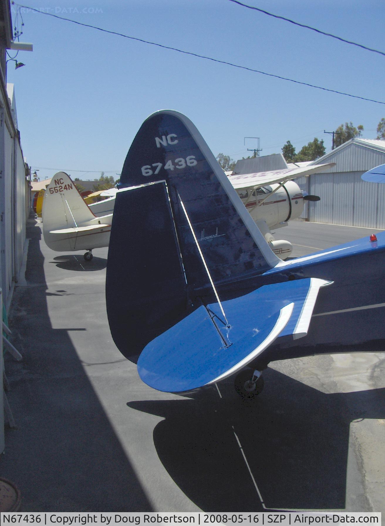 N67436, 1943 Howard Aircraft DGA-15P C/N 1743, 1943 Howard DGA-15P, Pratt & Whitney R-985 Wasp Jr. 450 Hp, tail