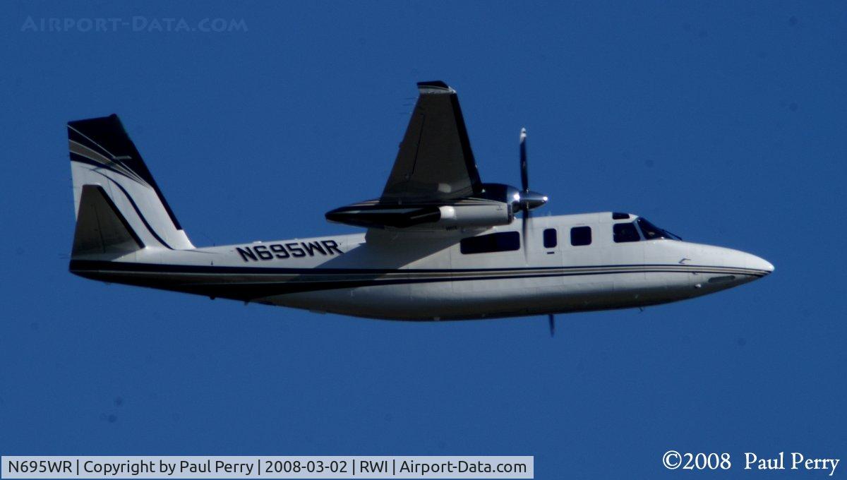 N695WR, 1980 Rockwell International 695 C/N 95015, Fast pass down the runway