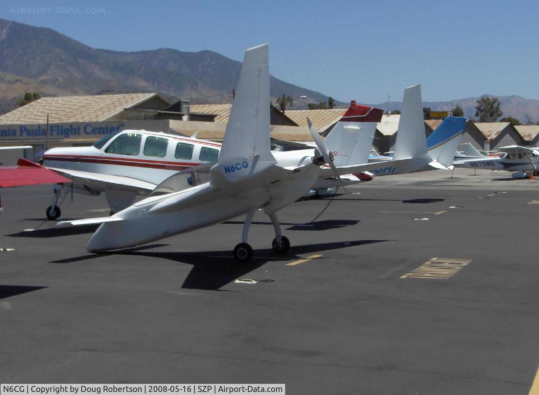 N6CG, 1995 Rutan Long-EZ C/N 310, 1995 Cutting RUTAN LONG EZ, Lycoming O-235