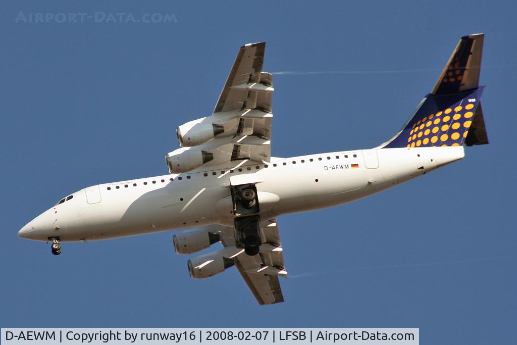 D-AEWM, 1989 British Aerospace BAe.146-300 C/N E3125, Lufthansa inbound from FRA