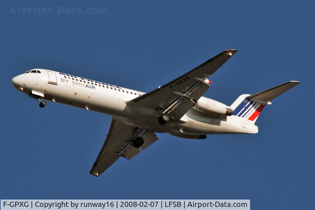 F-GPXG, 1992 Fokker 100 (F-28-0100) C/N 11387, Air France (Brit Air) inbound from CDG
