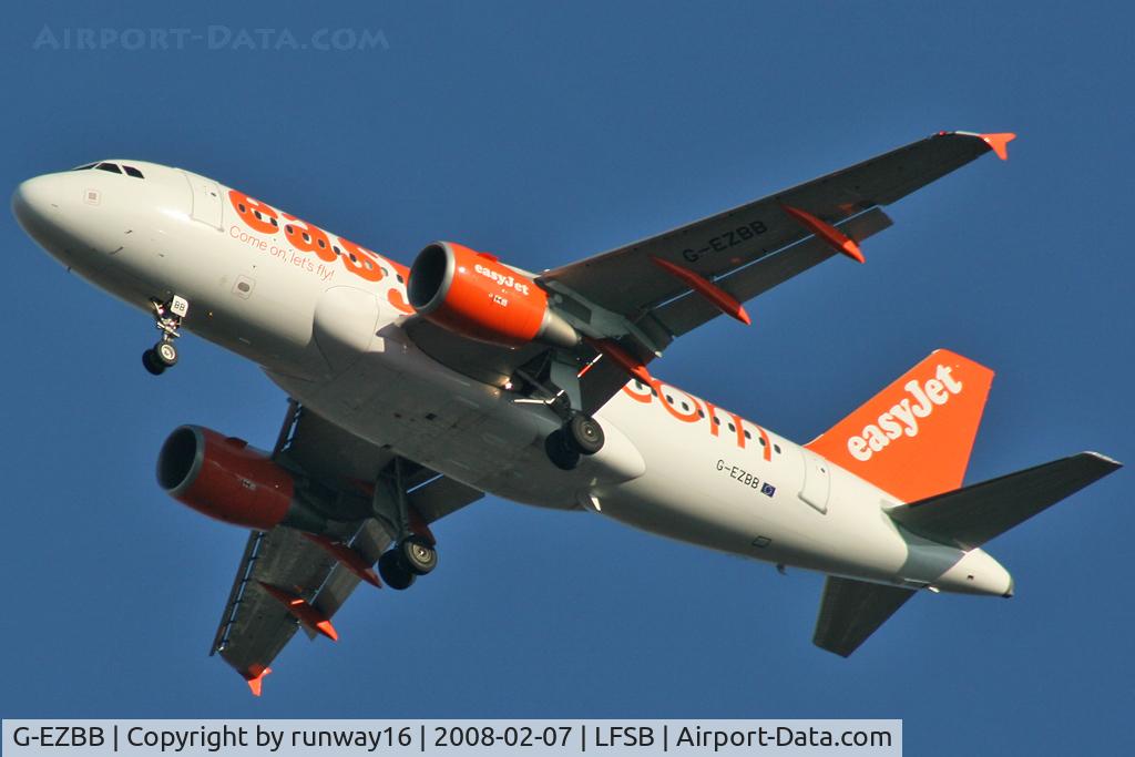 G-EZBB, 2006 Airbus A319-111 C/N 2854, easy 7421 inbound from Liverpool